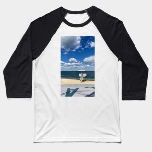 Rescue tower on the seashore in Odessa Baseball T-Shirt